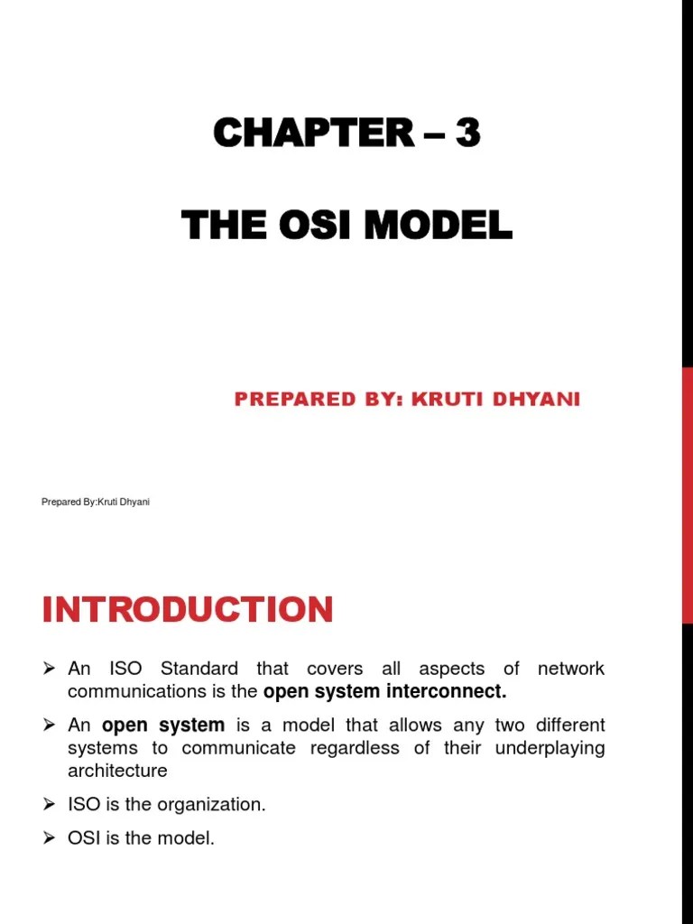 Chapter - 3 The OSI Model | PDF | Computer Network | Osi Model