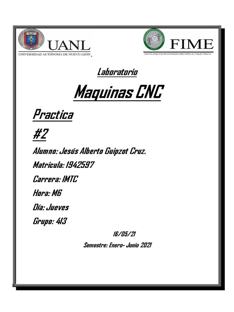 Practica 2 Maquinas CNC | PDF