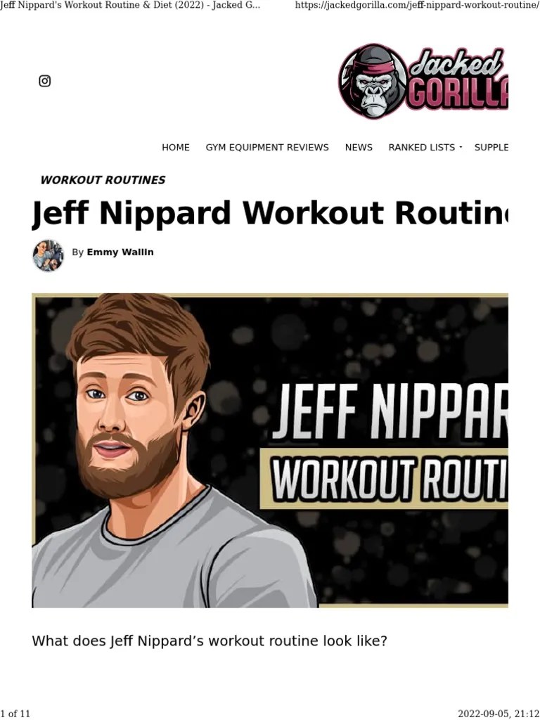 Jeff Nippard's Workout Routine & Diet (2022) - Jacked Gorilla | PDF ...