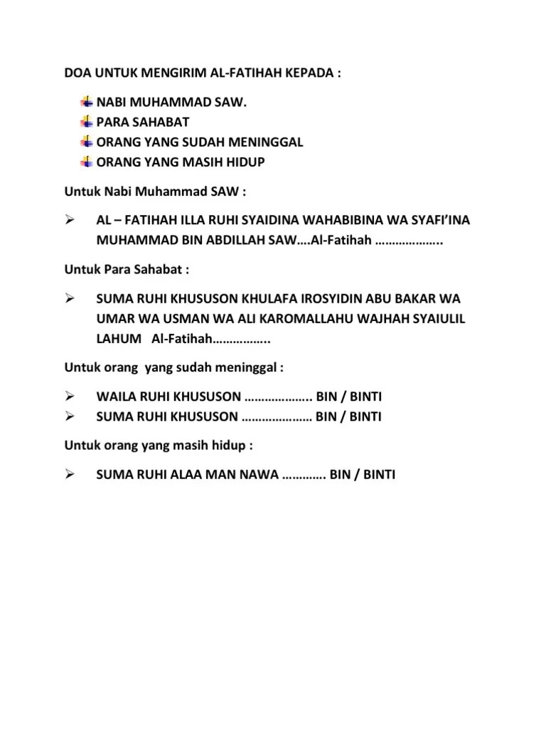 2019/11/al fatihah untuk diri in www.wartasundaonline.com. Doa Fatihah Kata Kata Cinta