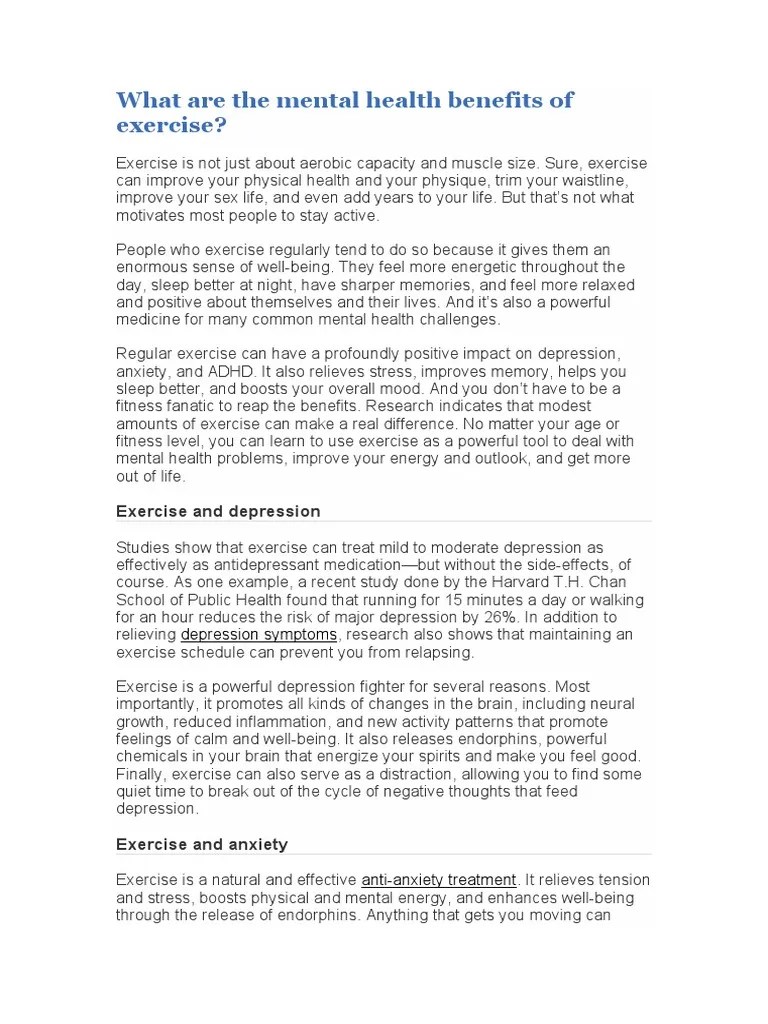 The Benefits Of Regular Physical Activity For Mental Health Aerns - Premium Dark Art - 4K