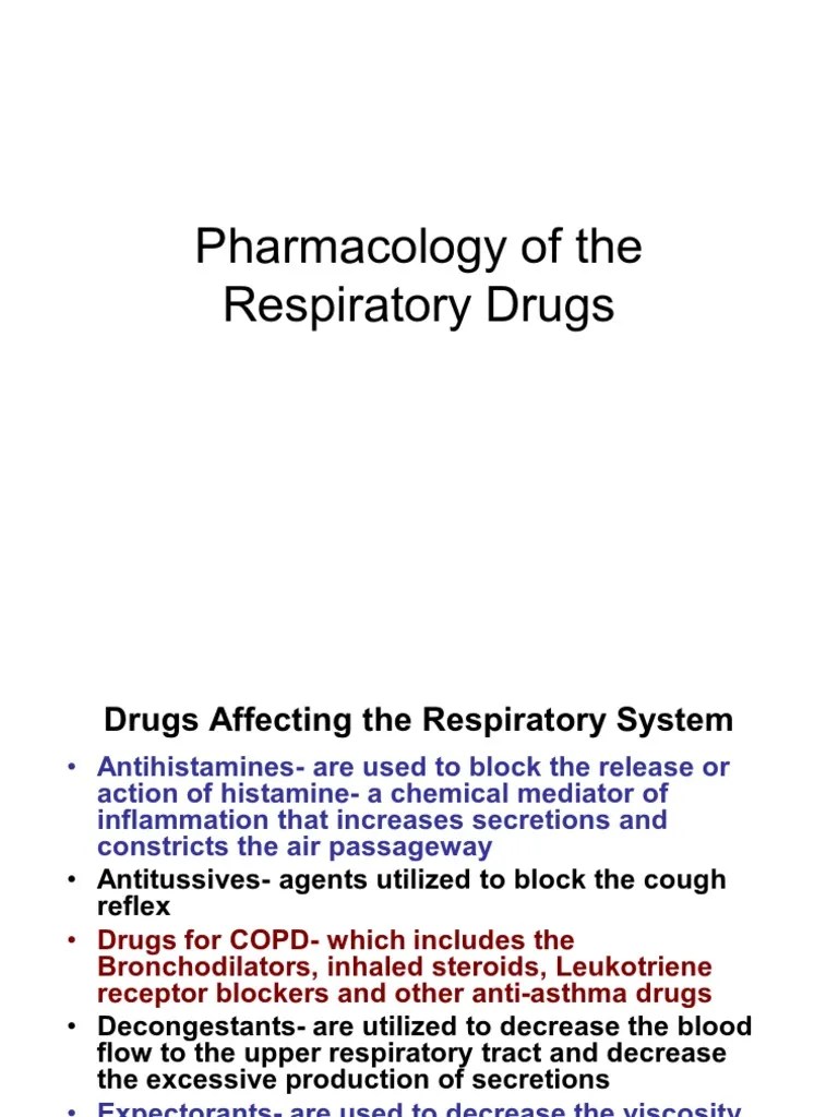 Pharmacology - Respiratory Drugs | Asthma | Adverse Effect