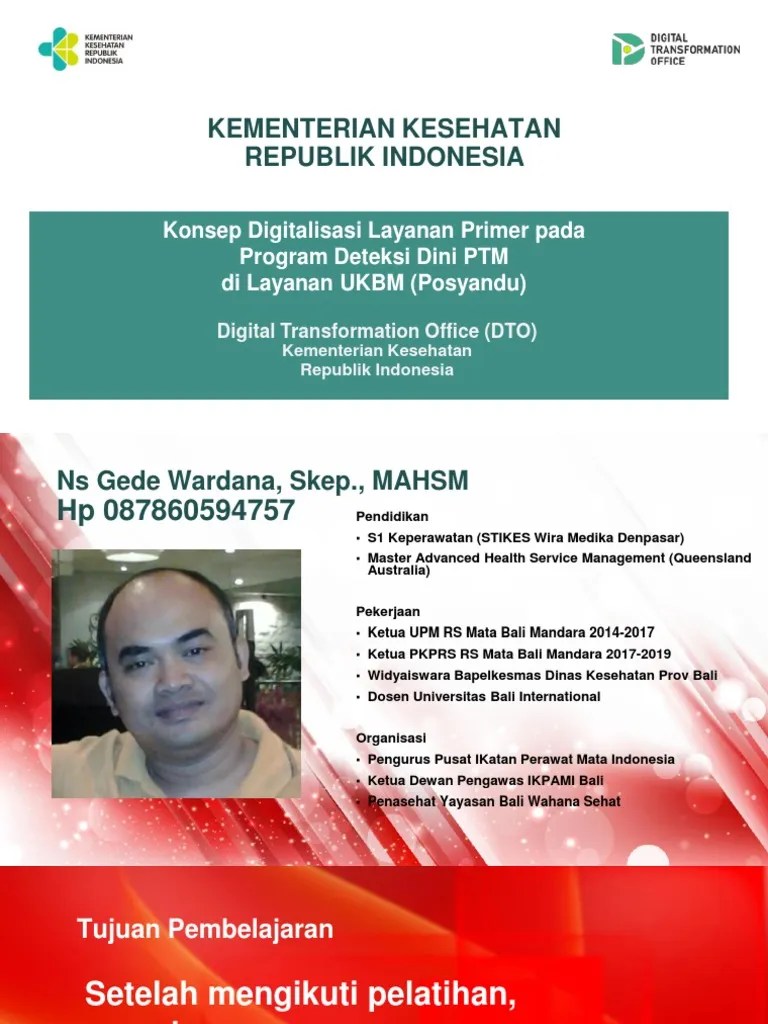 Konsep Singkat Transformasi Digital Layanan Primer Gede Wardana | PDF