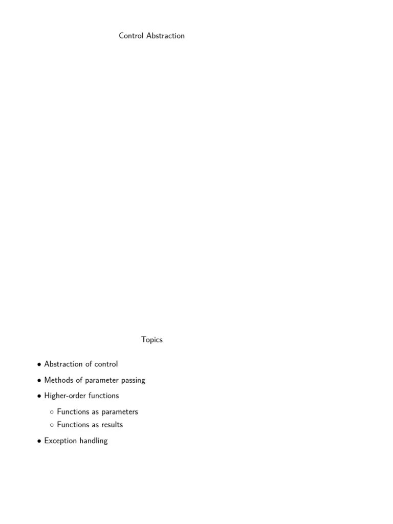 5 Control Abstraction | Download Free PDF | Parameter (Computer ...