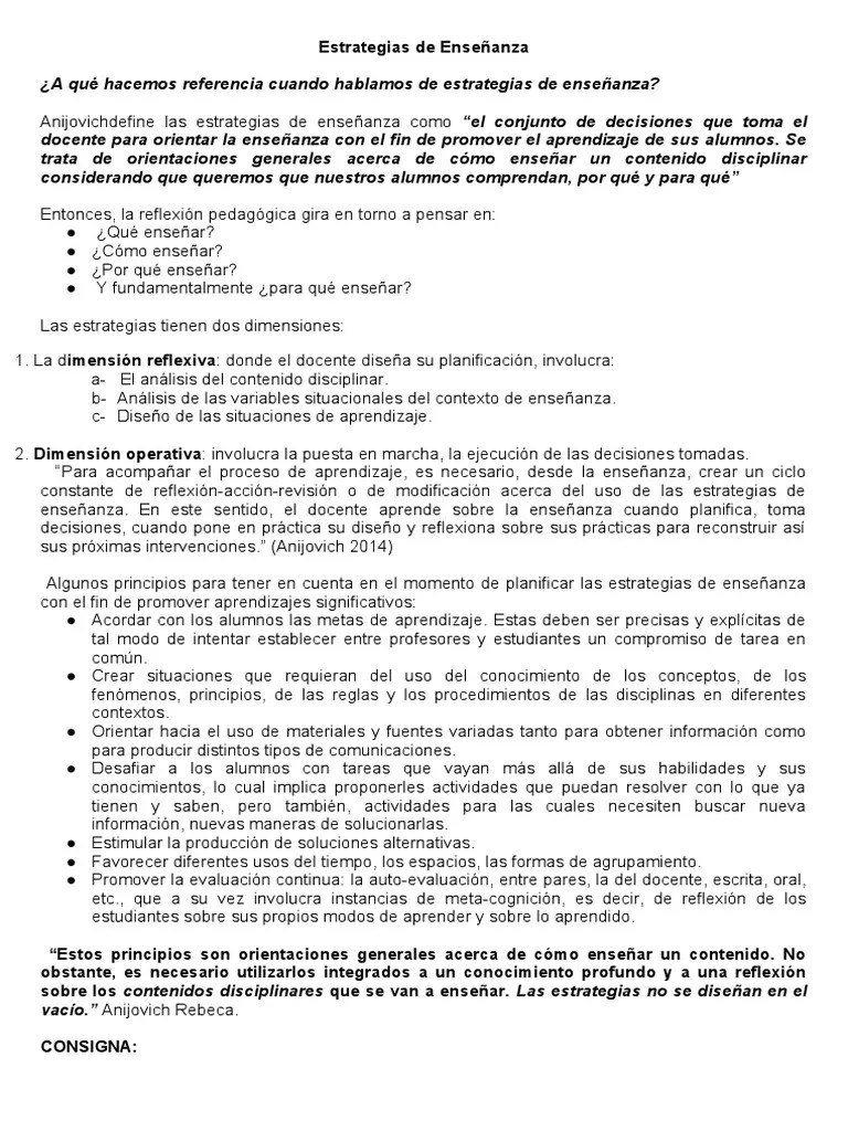 Estrategias De Enseñanza | PDF | Método De Enseñanza | Aprendizaje