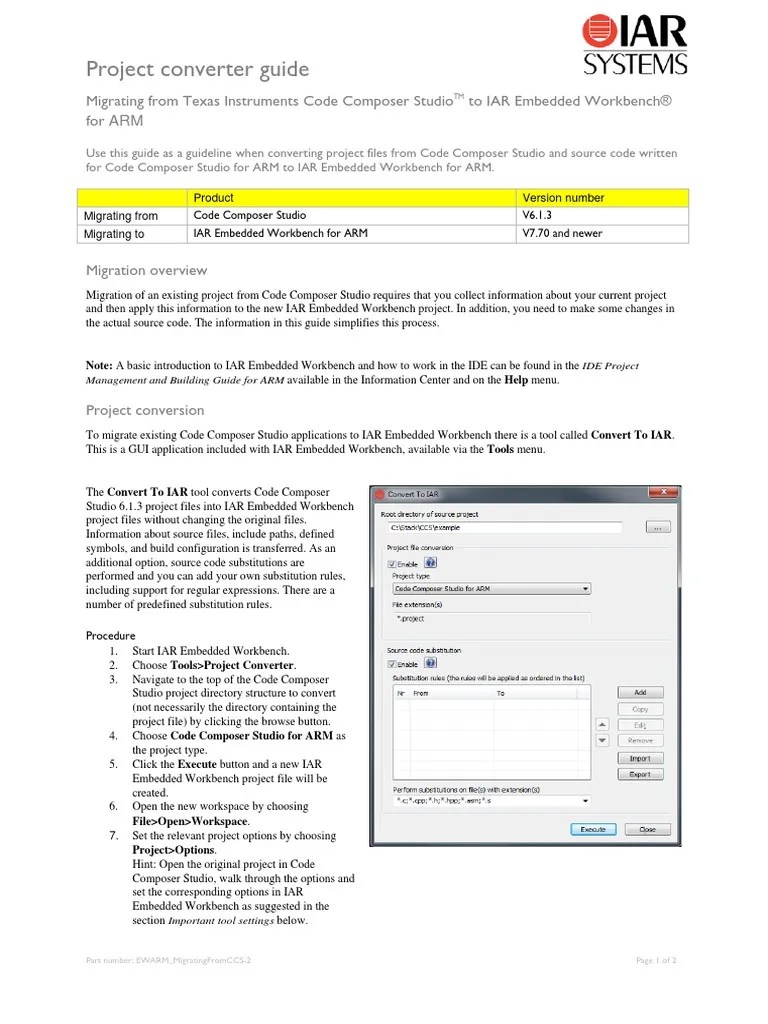 EWARM MigratingFromCCS - ENU | PDF | Source Code | Computer File