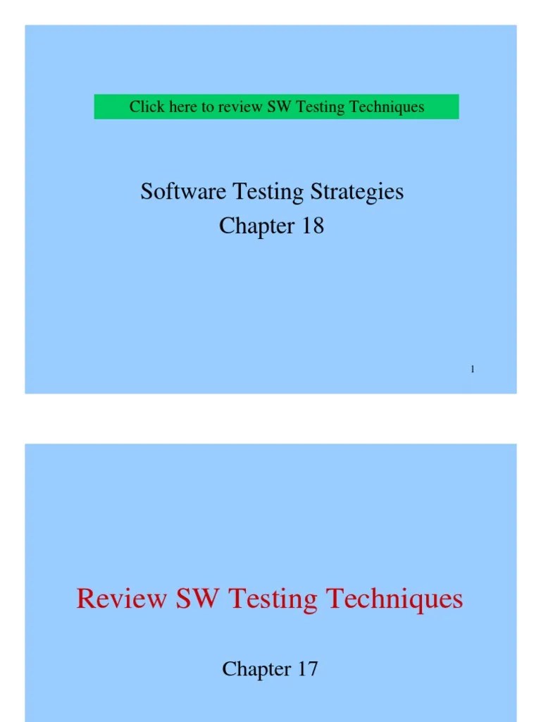 Class9 SW Testing Strategies | PDF | Software Testing | Top Down And Bottom Up Design