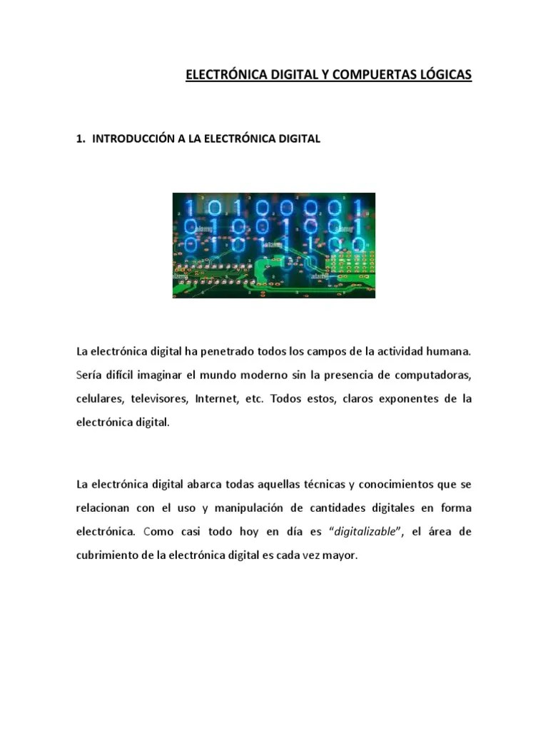 La Introducción A La Electrónica Digital Y Las Compuertas Lógicas: Los ...