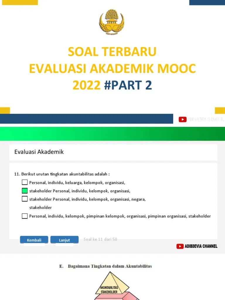 Soal Mooc 2022 Part 2 | PDF