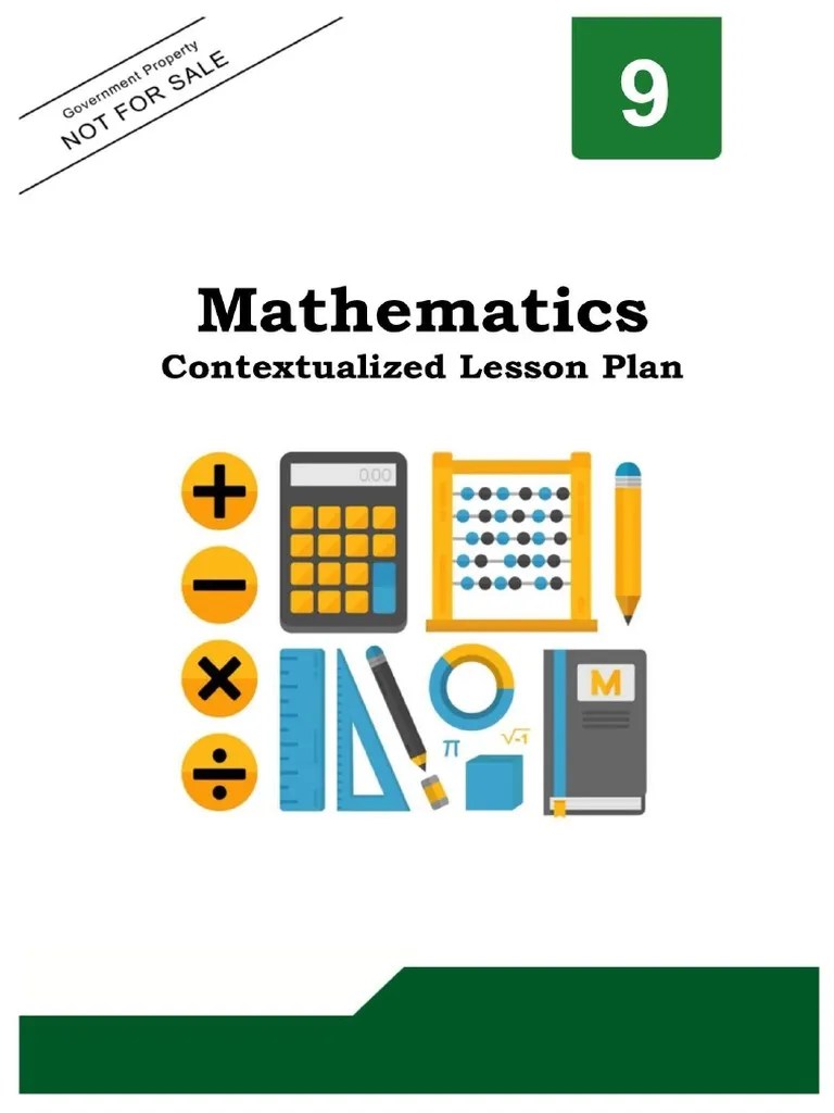 Contextualized Lesson Plan In Math 9 | PDF | Trigonometry | Equations