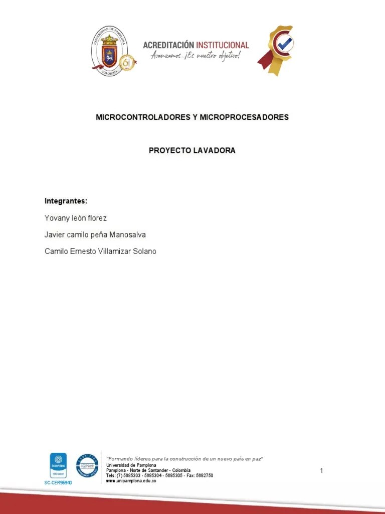 Proyecto Lavadora | PDF | Arduino | Hardware De La Computadora