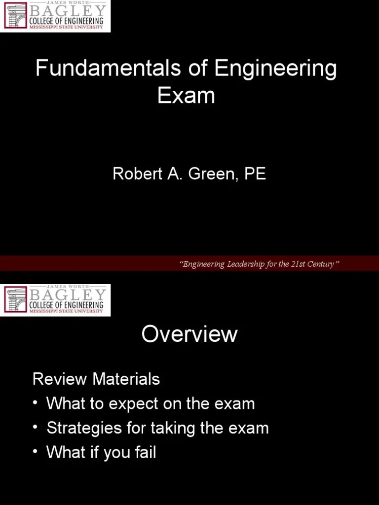 FE Exam Review Intro | PDF | Engineering | Science