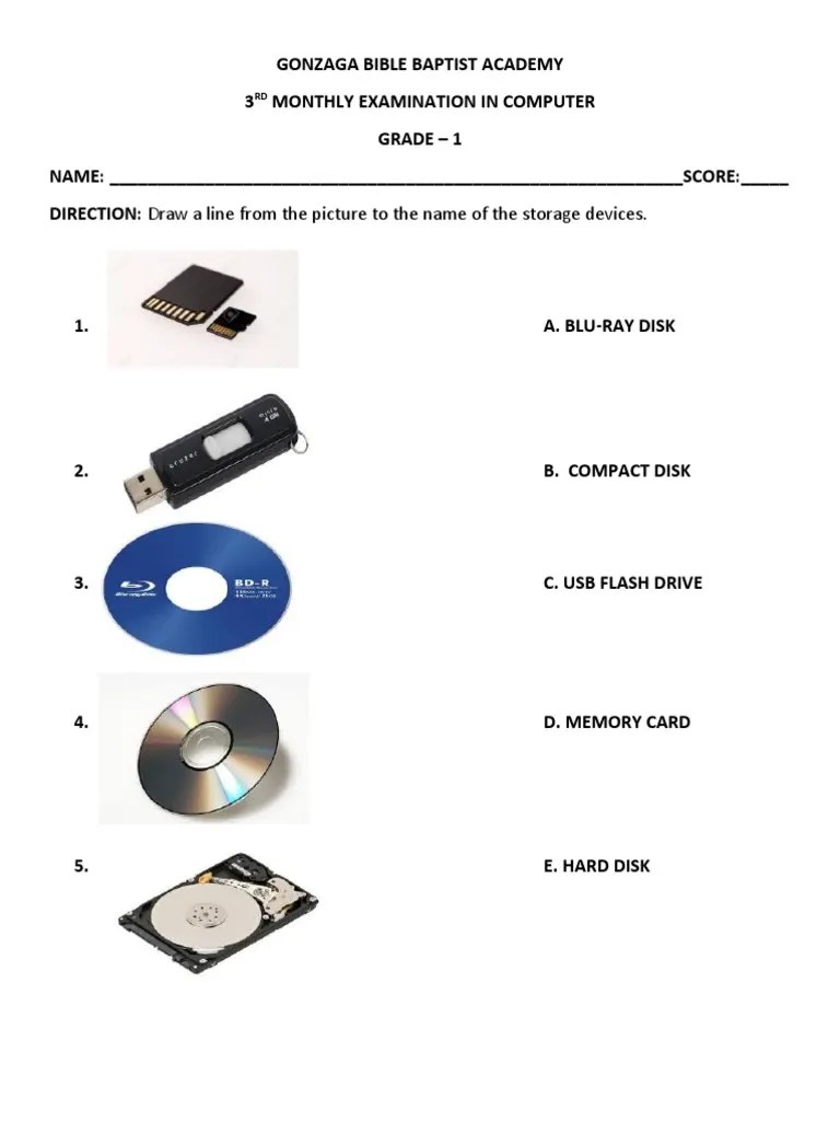 3RD Monthly Examination Computer Reviewer (Grade 1) | Download Free PDF ...
