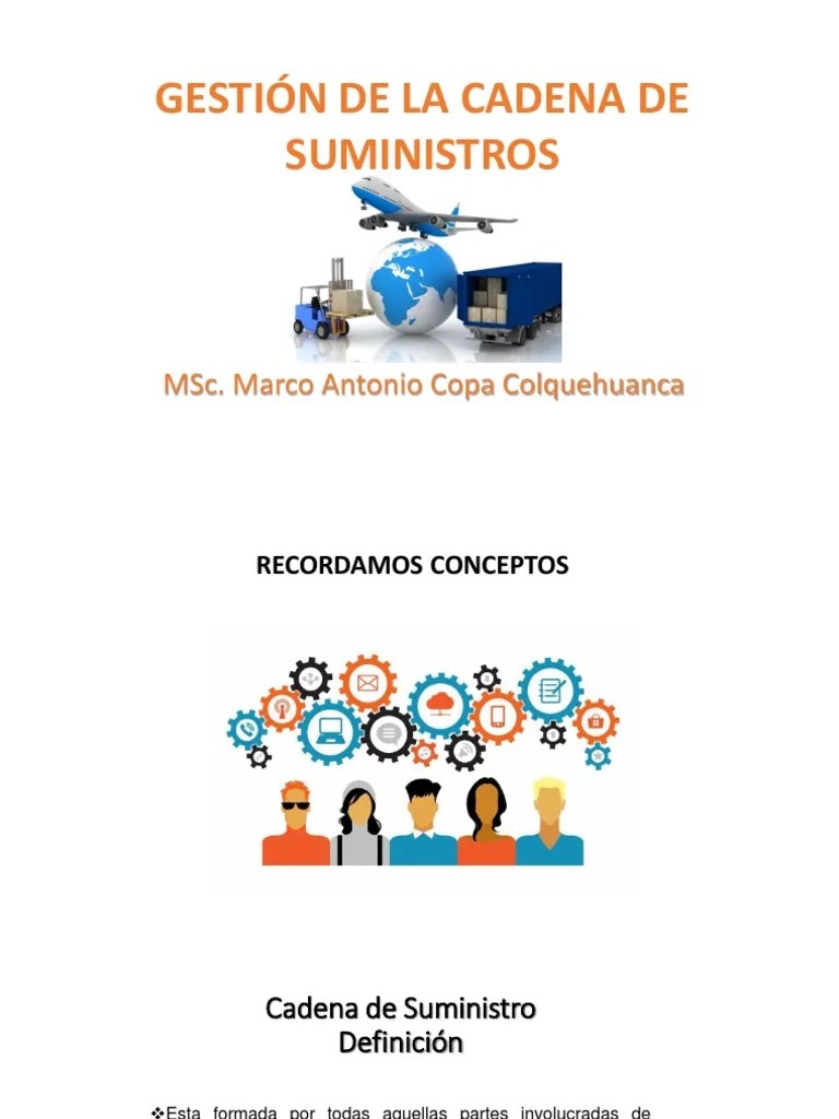 Tema 2 Cadena De Suministros | PDF | Logística | Gestión De La Cadena ...