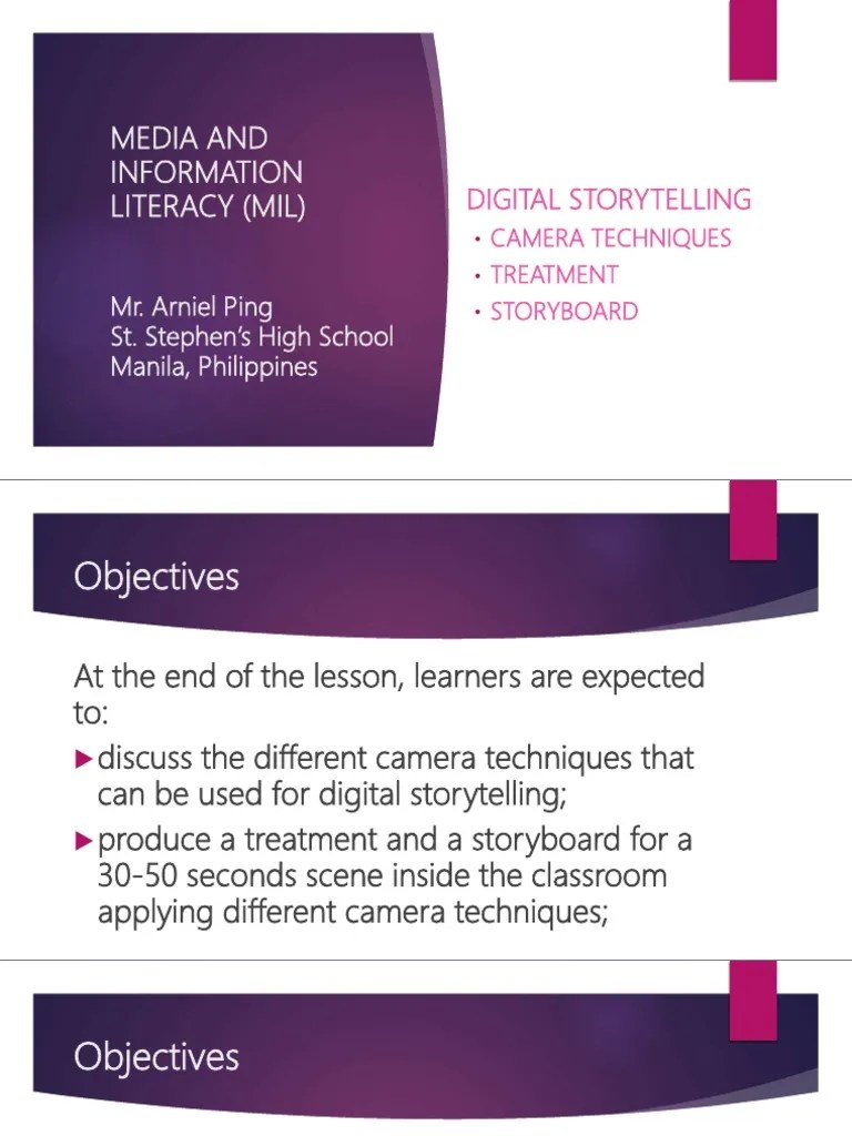 Media And Information Literacy (Mil) : Digital Storytelling | PDF ...