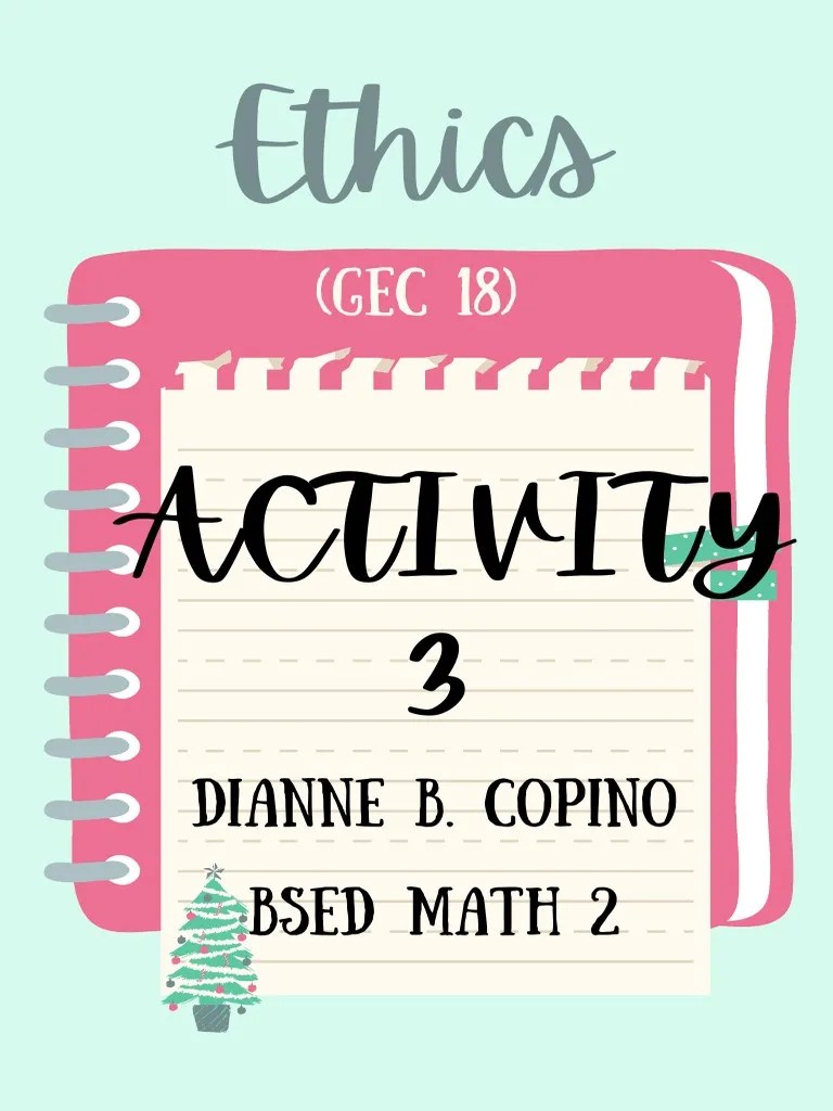 Ethics (Activity 3) | PDF | Morality | Social Institutions