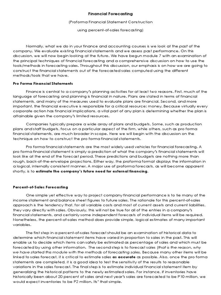 7.2.8 Percentage-Of-Sales Method Worksheet And Discussion | PDF ...