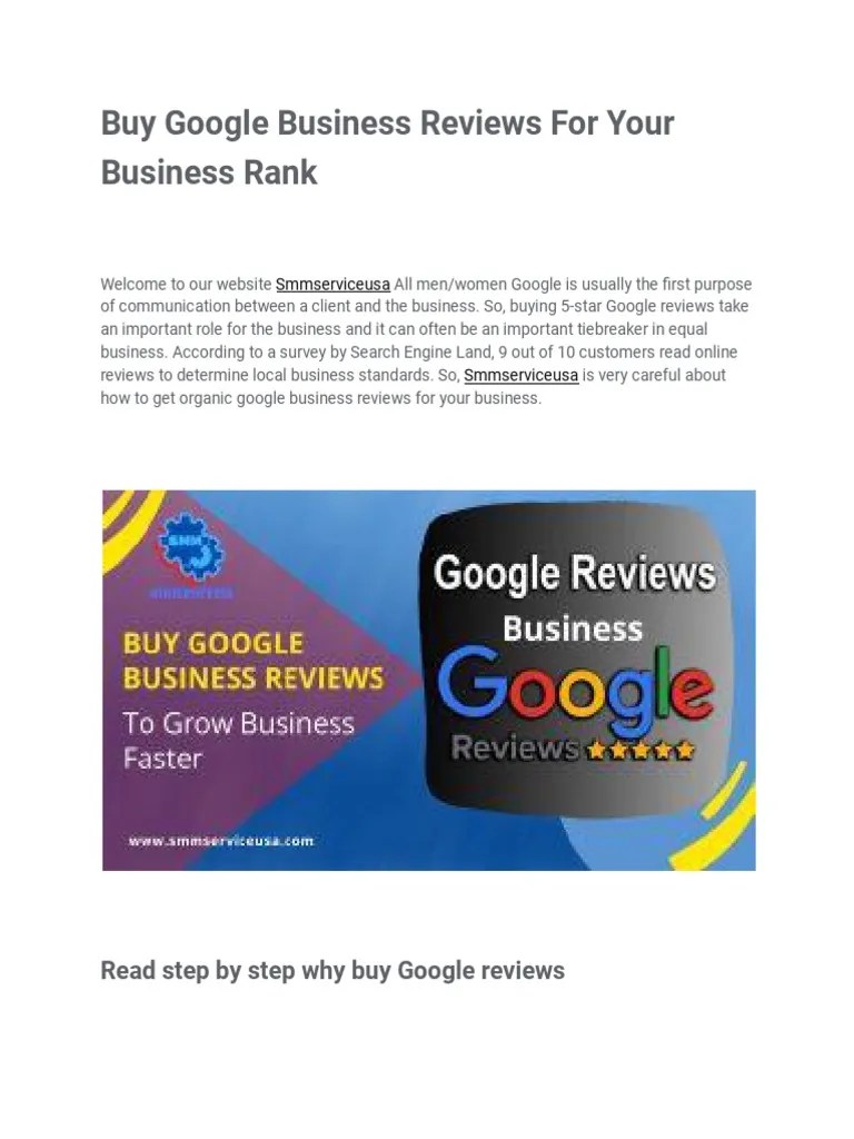 Buy Google Business Reviews | PDF | Customer | Consumer Behaviour