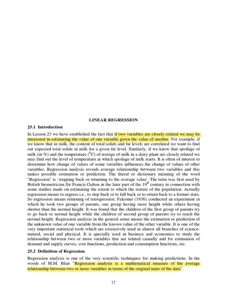 Linear Regression | PDF | Regression Analysis | Dependent And Independent Variables