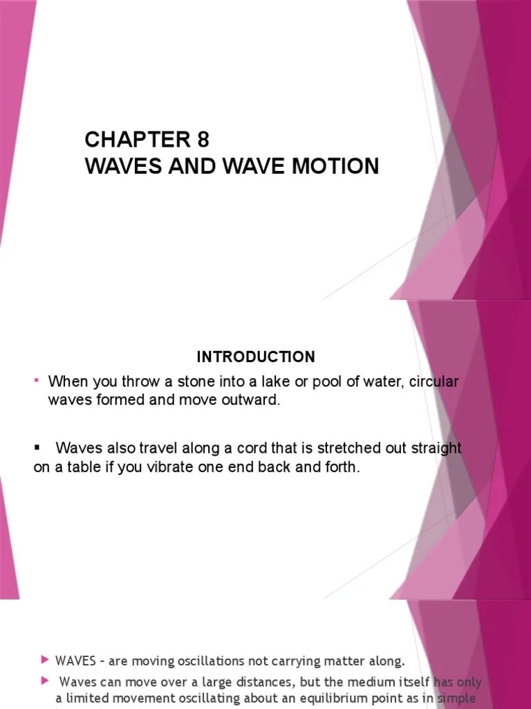 Waves And Wave Motion | PDF | Waves | Wavelength