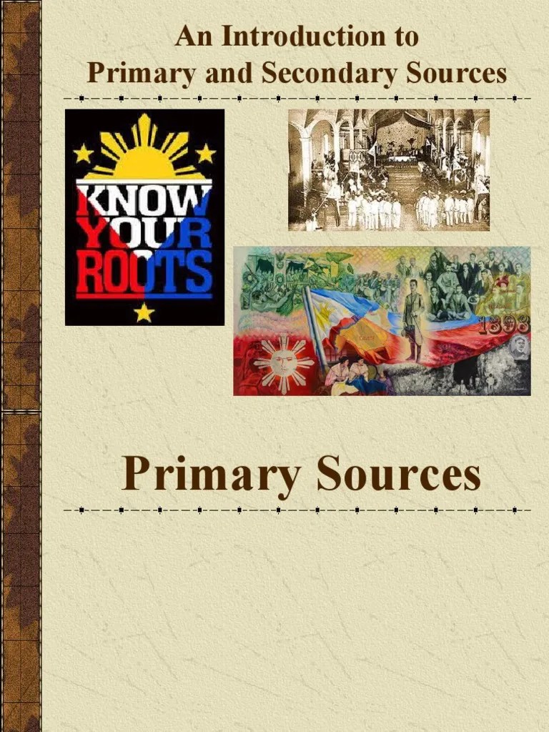 Primary And Secondary Sources | PDF | Primary Sources