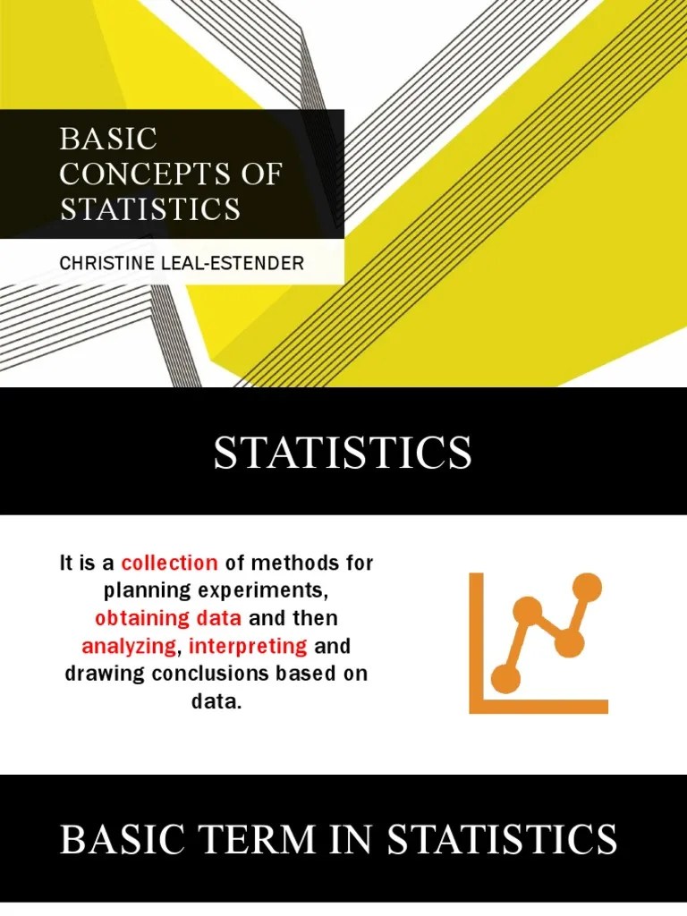 Basic Concepts Of Statistics | PDF | Statistics | Level Of Measurement