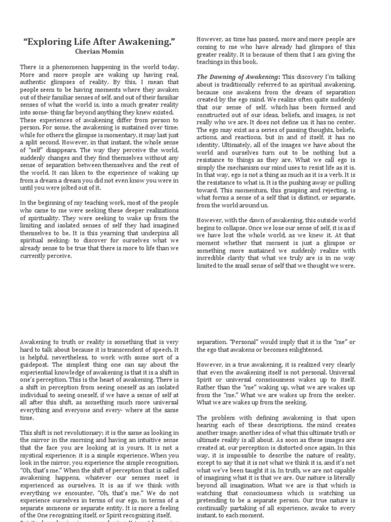 Exploring Life | PDF | Experience | Enlightenment In Buddhism