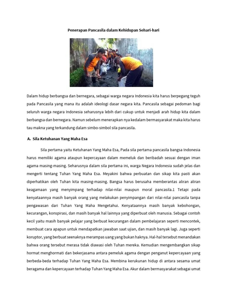 Referensi Materi - Penerapan Pancasila Dalam Kehidupan Sehari-Hari | PDF