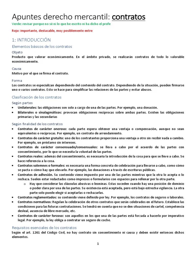 Apuntes Derecho Mercantil-Contratos | PDF | Póliza De Seguros | Seguro