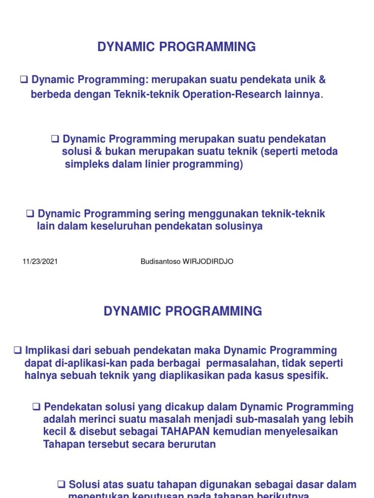 Dynamic Programming MMT ITS | PDF