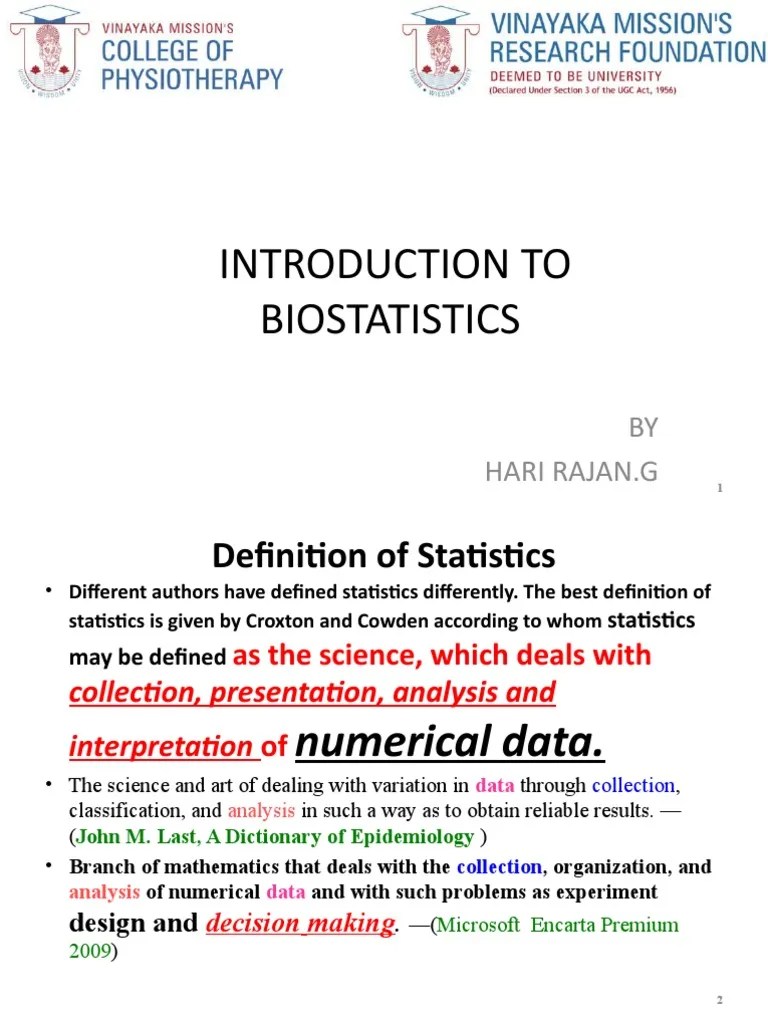 Biostatistics | PDF | Statistics | Sampling (Statistics)