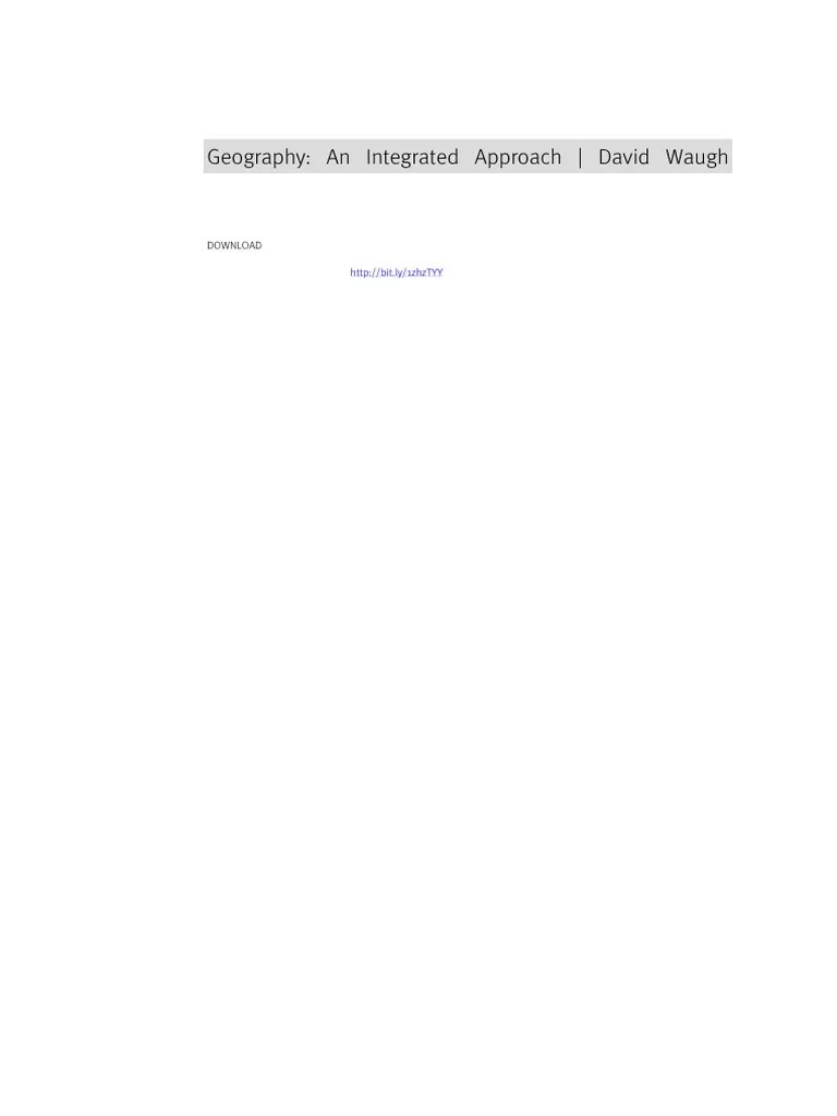 Geography An Integrated Approach | PDF | Eating Disorder | Geography