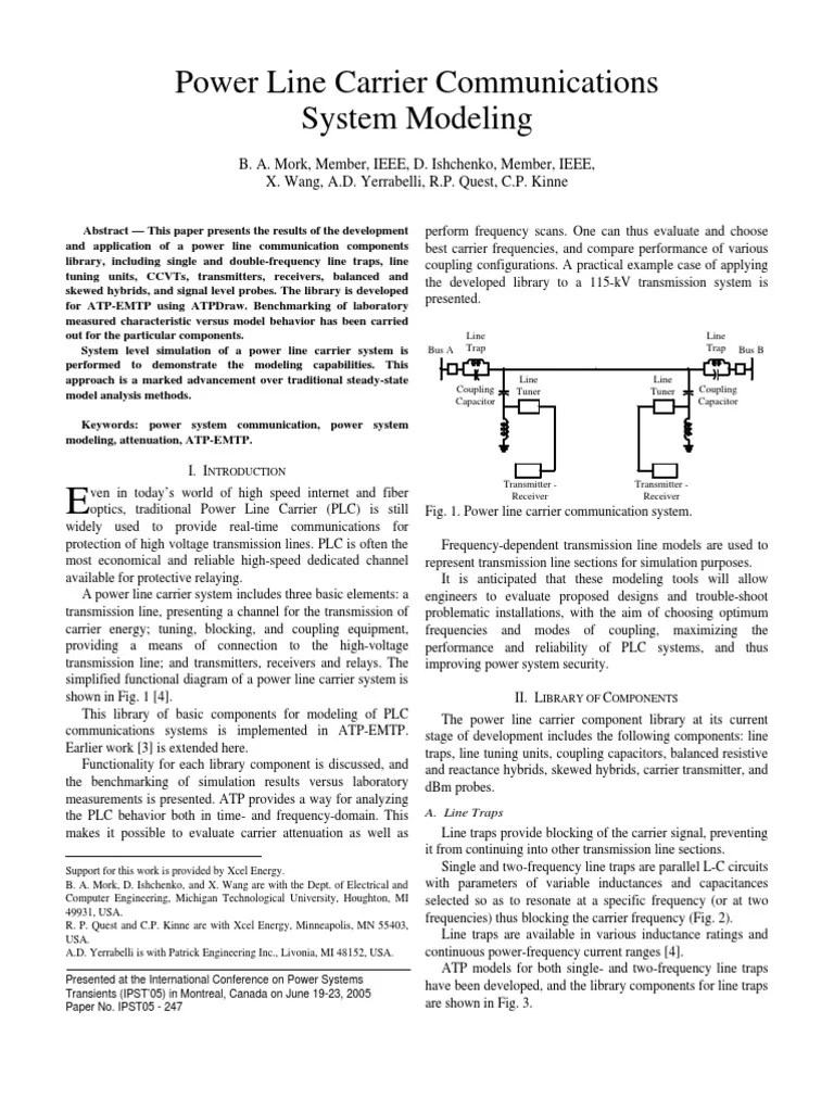 Plcc Electrical Impedance Electric Power Transmission