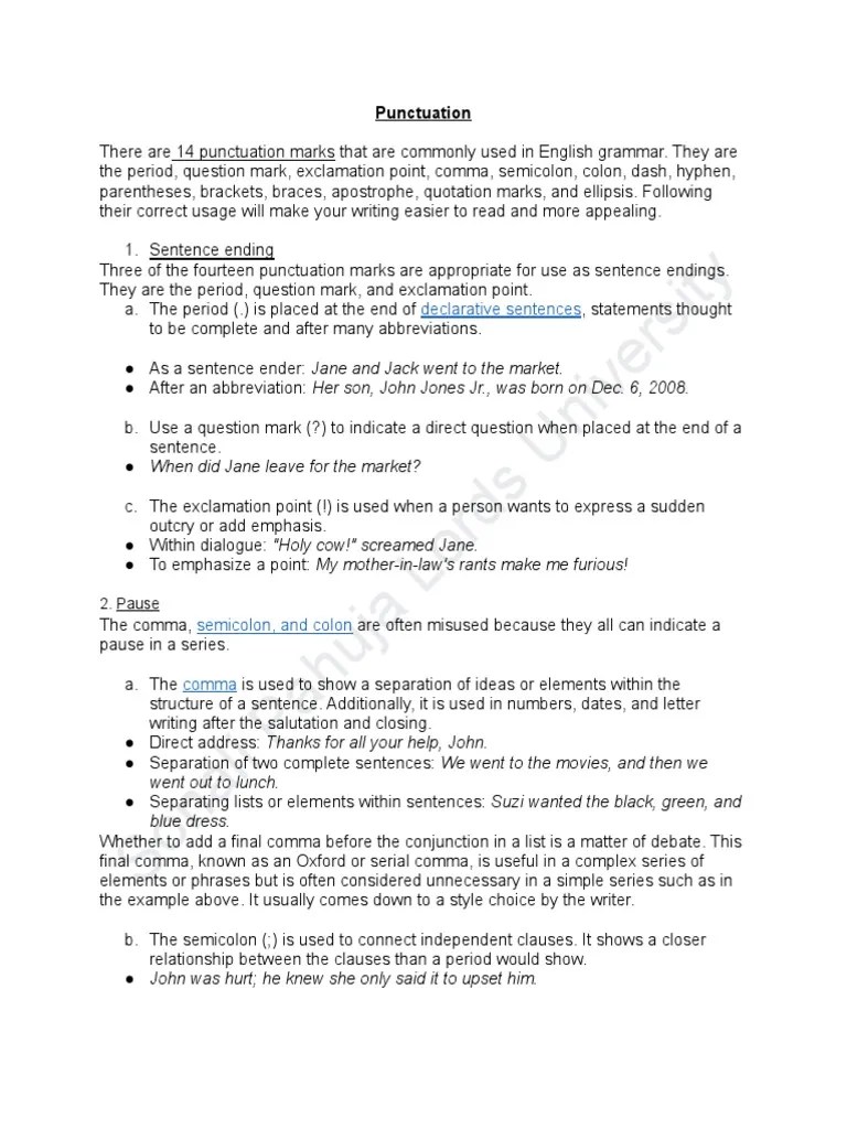 Punctuation | PDF | Bracket | Ellipsis