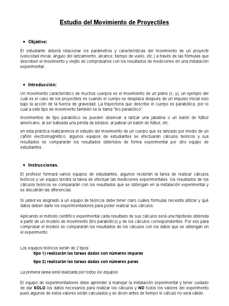 Practica 4. Fisica Lab | PDF | Teoría | Velocidad