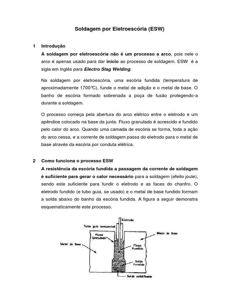 Processo De Soldagem Por Eletroescória: Uma Introdução Abrangente Ao Método, Equipamentos ...