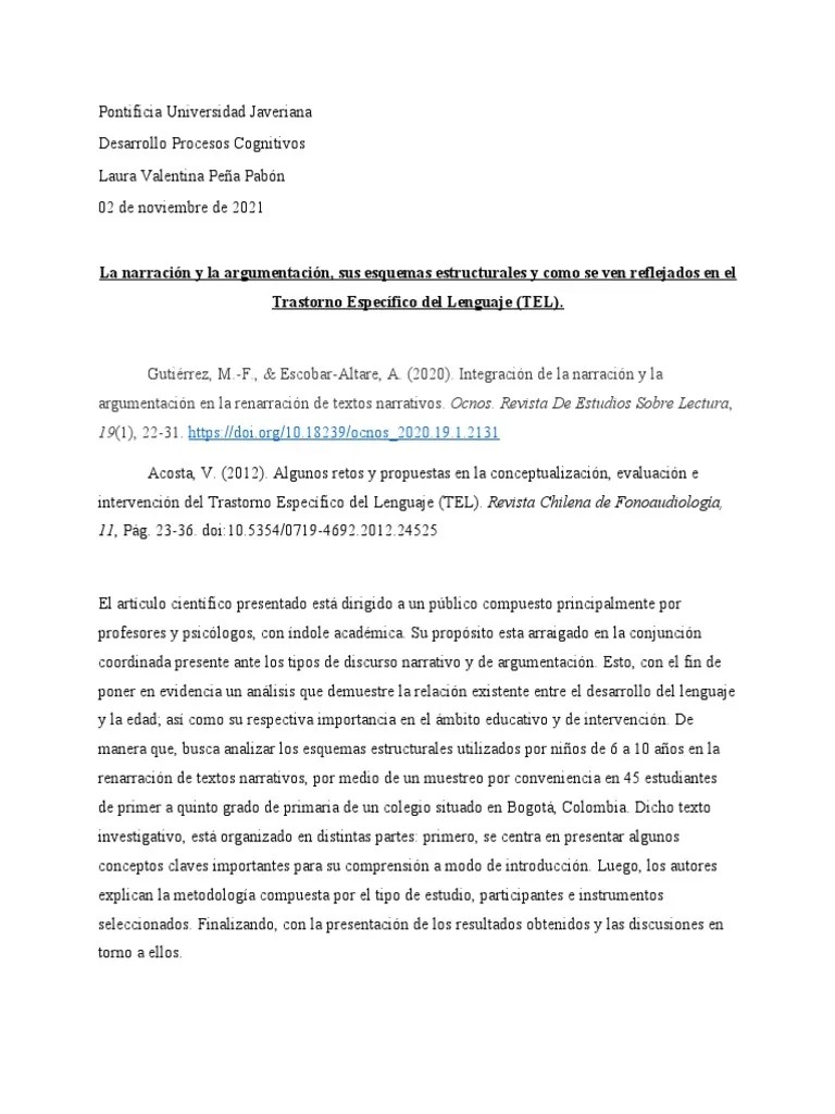 Reseña Crítica - Laura Valentina Peña Pabón | PDF | Aquisición De Idioma | Aprendizaje