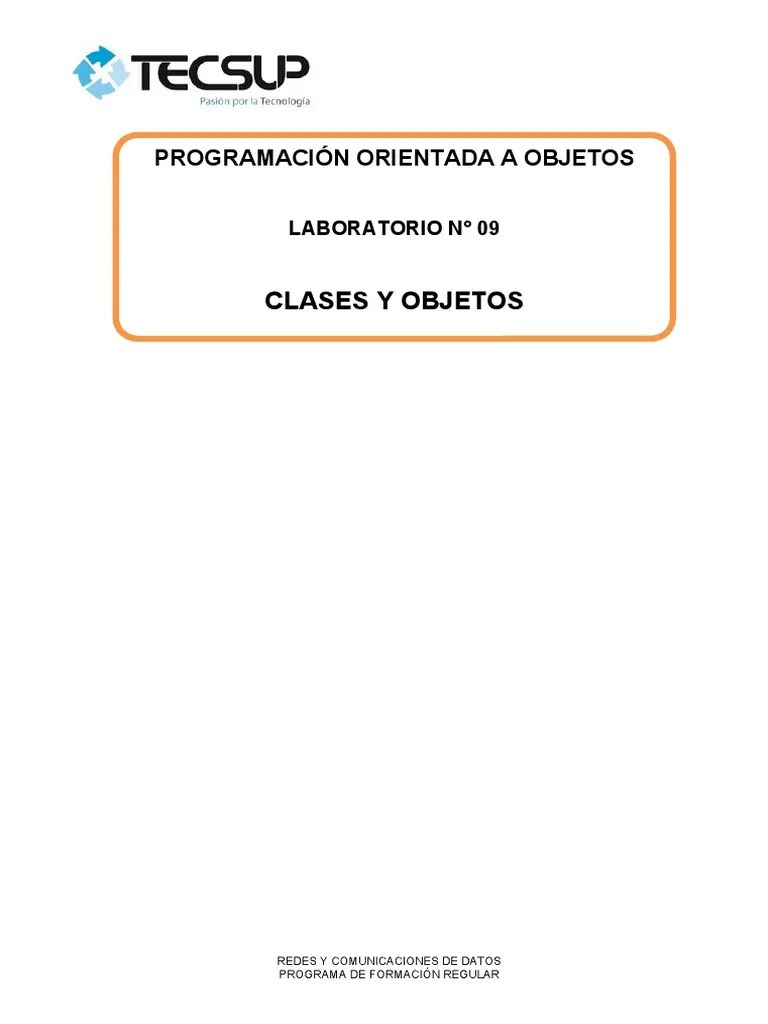 Lab 09 - Clases Y Objetos | PDF | Java (lenguaje De Programación ...