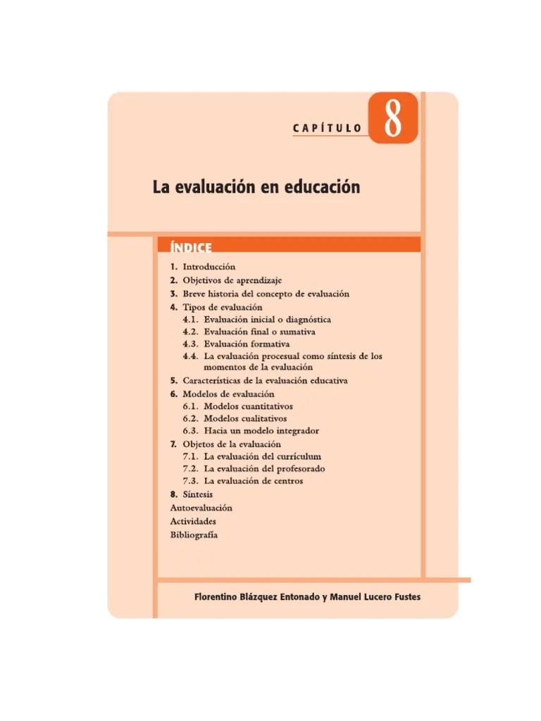 Cap8 La Evaluación | PDF