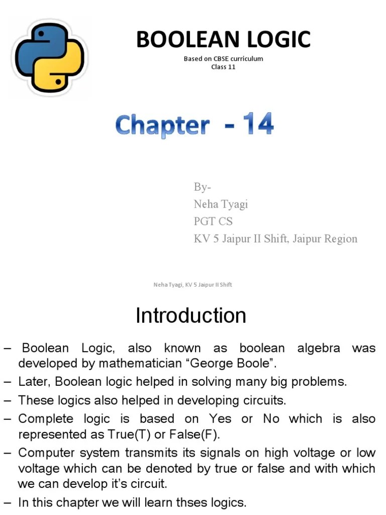 Chapter 14 Engboolean Logic | Download Free PDF | Logic Gate | Boolean ...