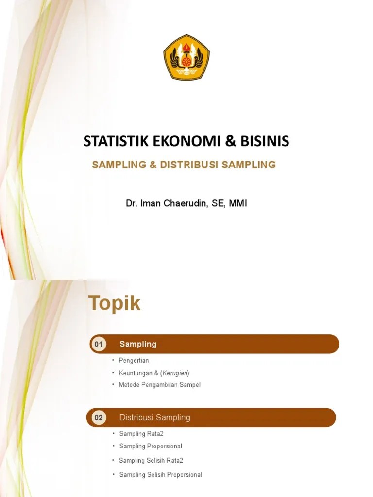 Sampling Dan Distribusi Sampling | PDF