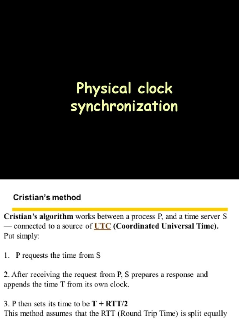 5.2 Physical Clock | PDF | Computer Networking | Information Technology