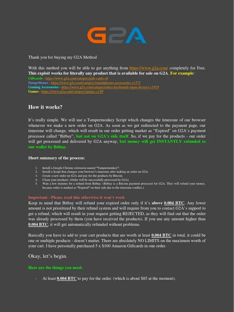 Javascript Injection Exploit On G2a.com For Big Money In 2022!! | PDF ...
