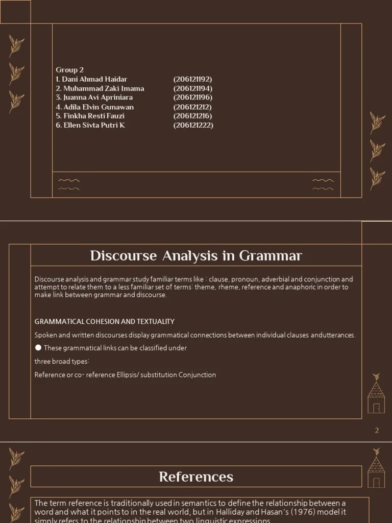 Discourse Analysis Group 2 | PDF | Part Of Speech | Lexical Semantics