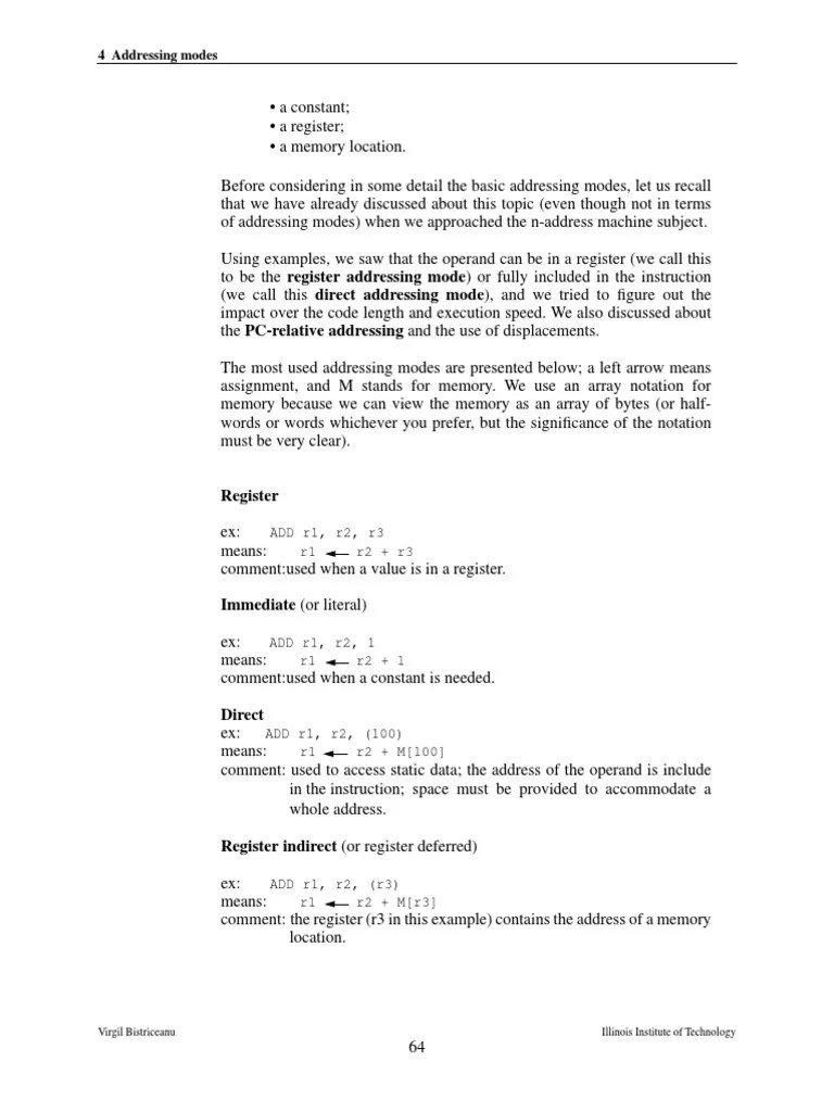 Addressing Modes Notes With Examples | PDF | Pointer (Computer ...