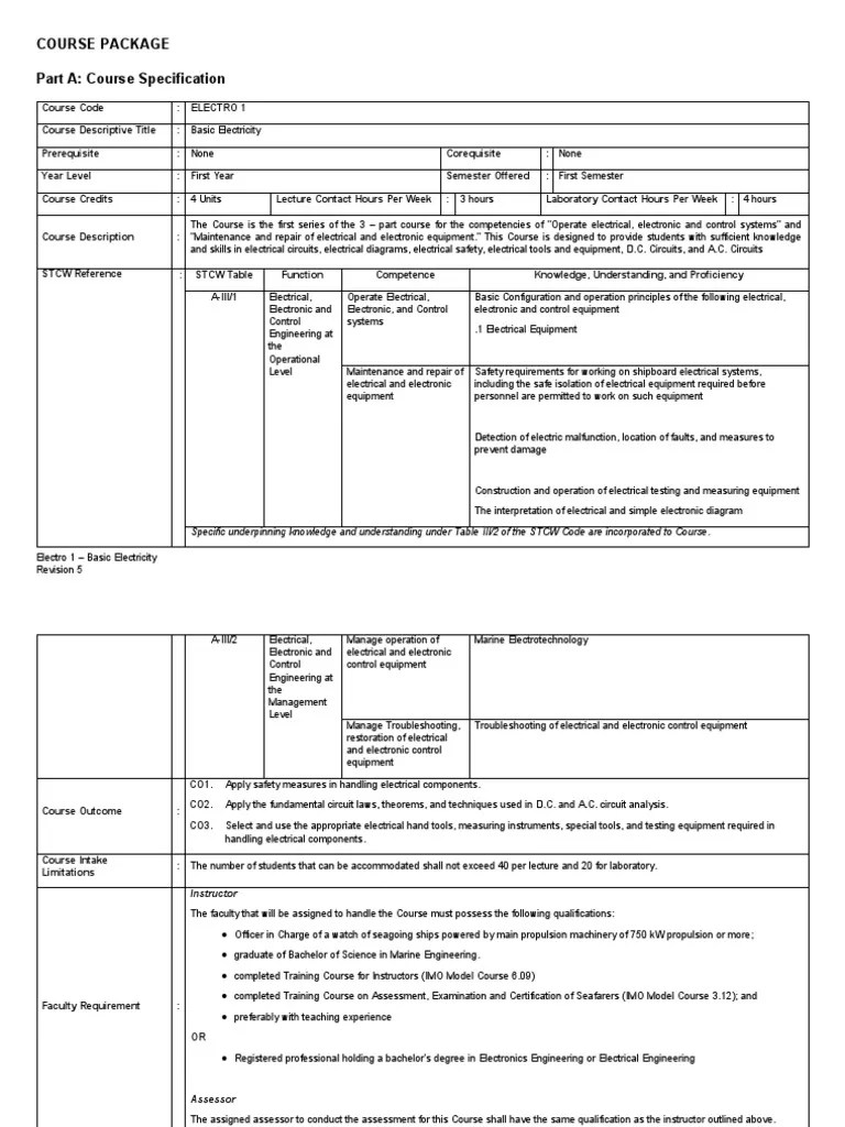 1.4 1styr 1stsem ELECTRO 1 Basic Electricity | PDF | Educational ...