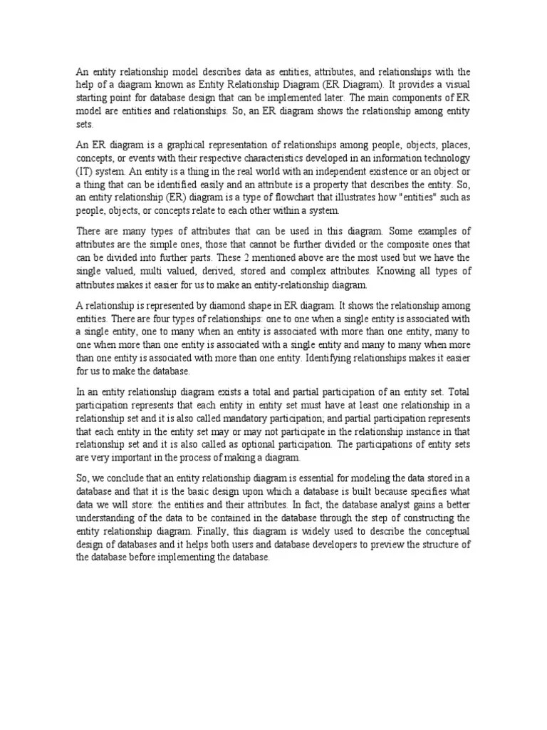 Entity Relationship Diagram | PDF | Databases | Conceptual Model