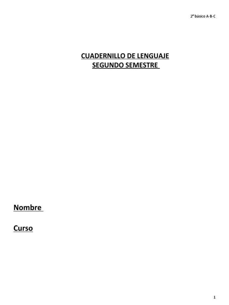 Cuadernillo De Trabajo Lenguaje Segundo Semestre Final | PDF | Limonada ...