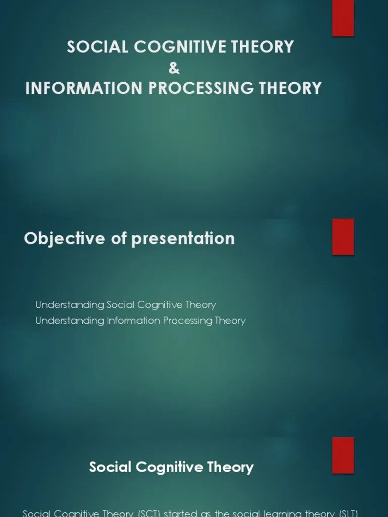 Social Cognitive Theory & Information Processing Theory | PDF