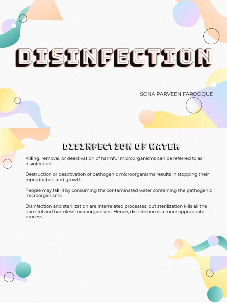 Disinfection | PDF | Chlorine | Disinfectant